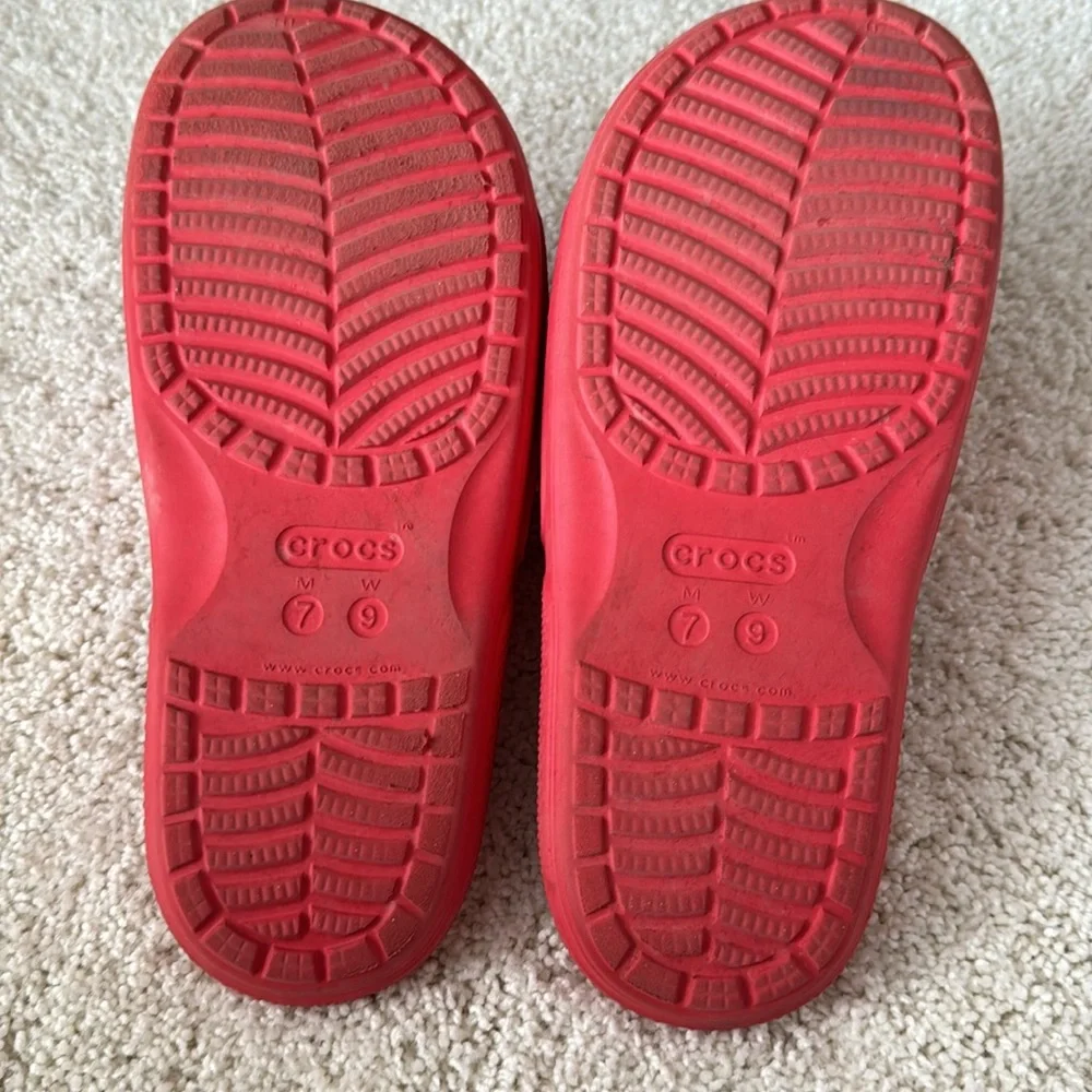 Crocs Red Slide Sandals for Men - Classic Comfort